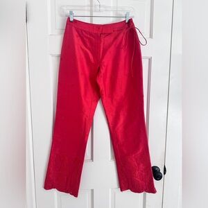 Plenty by tracy Red Reese silk pant size small p